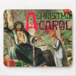 Weihnachtsgeister Gegenwart Illustration Scrooge Mousepad