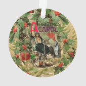 Weihnachtsgeister Gegenwart Illustration Scrooge Ornament (Rückseite)