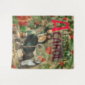 Weihnachtsgeister Gegenwart Illustration Scrooge Wandteppich (Vorderseite (Horizontal))