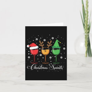 Weihnachtsgeister Gläser Wein Funny Weihnachten We Karte