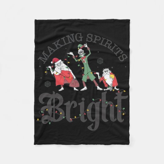 Weihnachtsgeister hell machen fleecedecke (Vorderseite)