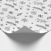 Weihnachtsgekritzel Geschenkpapier (Ecke)