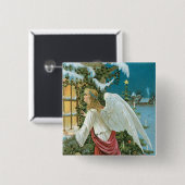 Weihnachtsgel am Fenster Button (Vorne & Hinten)