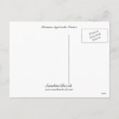 Weihnachtsgel am Fenster Feiertagspostkarte (Rückseite)