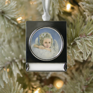 Weihnachtsgel Banner-Ornament Silber