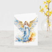 Weihnachtsgel D - Wasserfarben & Pen Karte (Gelbe Blume)