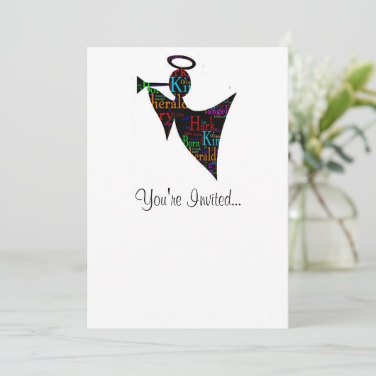 Weihnachtsgel Einladung (Stehend Vorderseite)