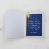 Weihnachtsgel Feiertagskarte (Innenseite)