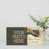 Weihnachtsgel Feiertagskarte (Stehend Vorderseite)