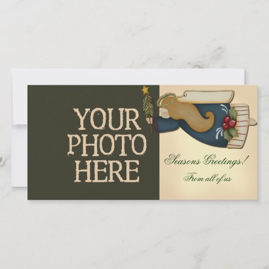 Weihnachtsgel Feiertagskarte (Vorderseite)