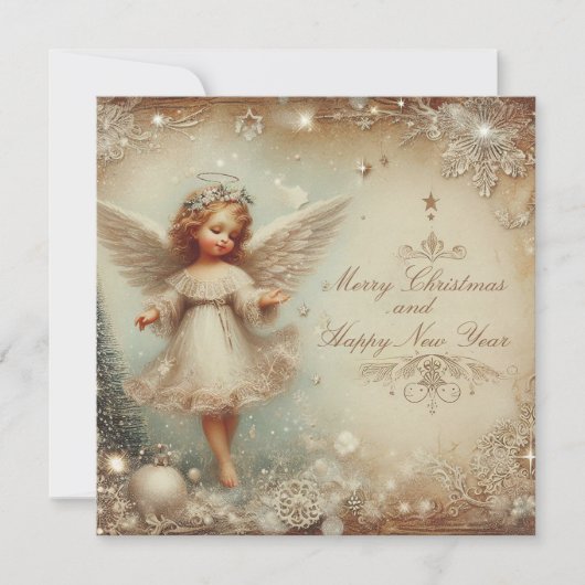 Weihnachtsgel Feiertagskarte (Vorderseite)