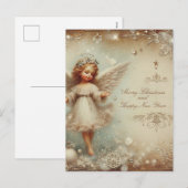 Weihnachtsgel Feiertagspostkarte (Vorne/Hinten)