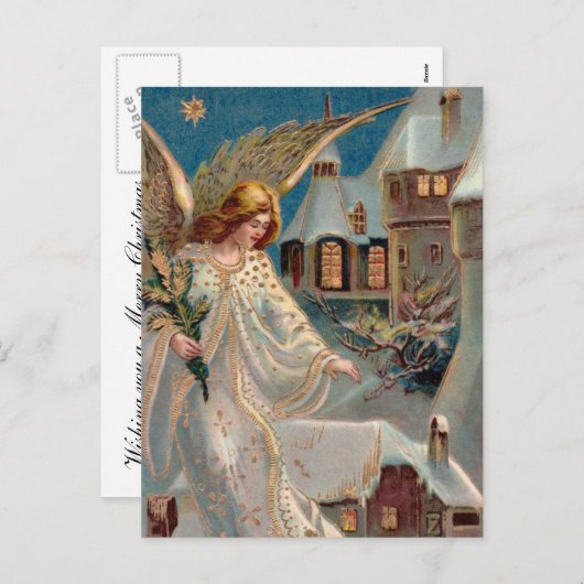 Weihnachtsgel Feiertagspostkarte (Vorne/Hinten)