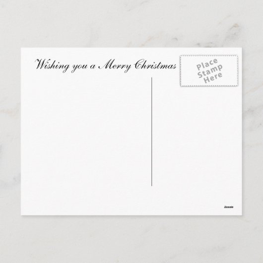 Weihnachtsgel Feiertagspostkarte (Rückseite)