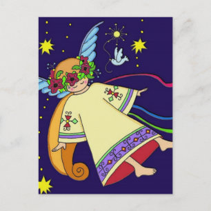 Weihnachtsgel Feiertagspostkarte