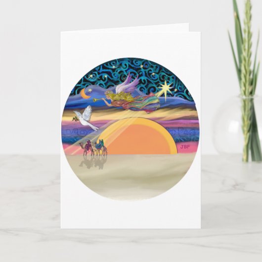 Weihnachtsgel - Füge deinen Begleiter hinzu Feiertagskarte (Vorderseite)