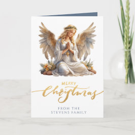 Weihnachtsgel geklapptes Foto Karte