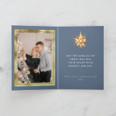 Weihnachtsgel geklapptes Foto Karte (Innenseite)