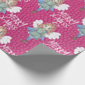 Weihnachtsgel Geschenkpapier (Ecke)