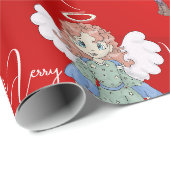 Weihnachtsgel Geschenkpapier (Rolleneckpunkt)