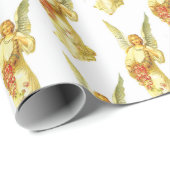 Weihnachtsgel Geschenkpapier (Rolleneckpunkt)