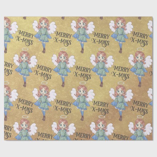 Weihnachtsgel Geschenkpapier (Flach)