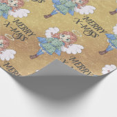 Weihnachtsgel Geschenkpapier (Ecke)