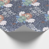 Weihnachtsgel Geschenkpapier (Ecke)