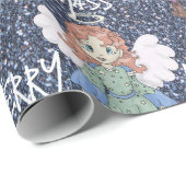 Weihnachtsgel Geschenkpapier (Rolleneckpunkt)