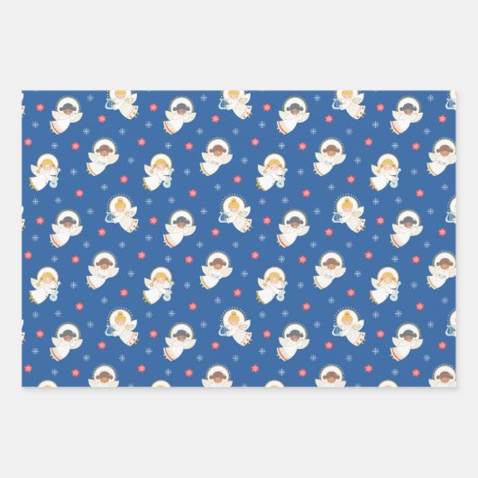 Weihnachtsgel Geschenkpapier Set (Vorderseite)