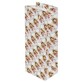 Weihnachtsgel Geschenktüte Für Weinflaschen