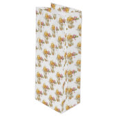 Weihnachtsgel Geschenktüte Für Weinflaschen (Vorderseite Schrägansicht)