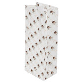 Weihnachtsgel Geschenktüte Für Weinflaschen (Vorderseite Schrägansicht)