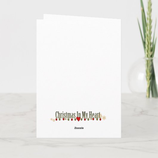 Weihnachtsgel | Gruß-/Weihnachtskarten Feiertagskarte (Rückseite)