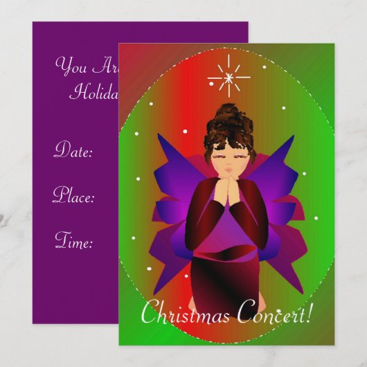 Weihnachtsgel I Einladung (Vorne/Hinten)