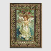 Weihnachtsgel im Verzierten Rahmen Magnetkarte (Vorderseite)