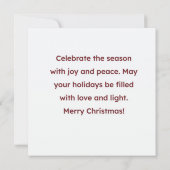 Weihnachtsgel Karte (Rückseite)