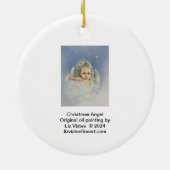 Weihnachtsgel Keramik Ornament (Hinten)