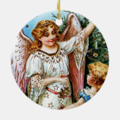 Weihnachtsgel Keramik Ornament (Hinten)