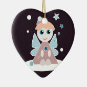 Weihnachtsgel Keramik Ornament (Rechts)