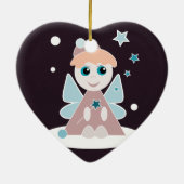 Weihnachtsgel Keramik Ornament (Hinten)