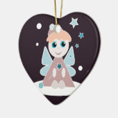 Weihnachtsgel Keramik Ornament (Links)