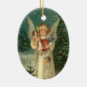 Weihnachtsgel Keramik Ornament (Hinten)