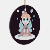 Weihnachtsgel Keramikornament (Rechts)
