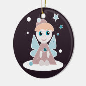 Weihnachtsgel Keramikornament (Links)