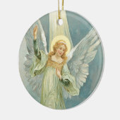 Weihnachtsgel Keramikornament (Links)