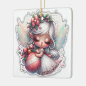 Weihnachtsgel Keramikornament (Links)