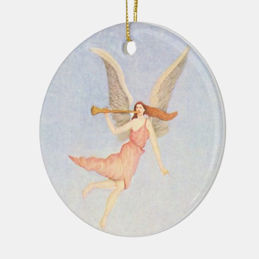 Weihnachtsgel Keramikornament (Links)