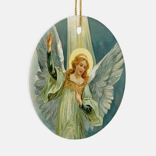 Weihnachtsgel Keramikornament (Rechts)