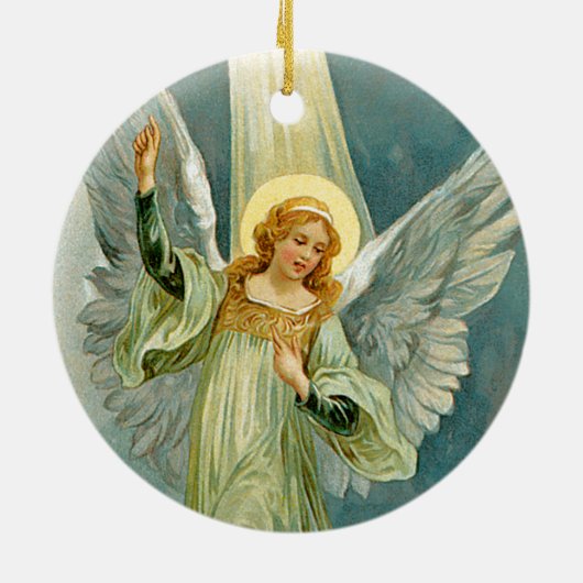 Weihnachtsgel Keramikornament (Hinten)